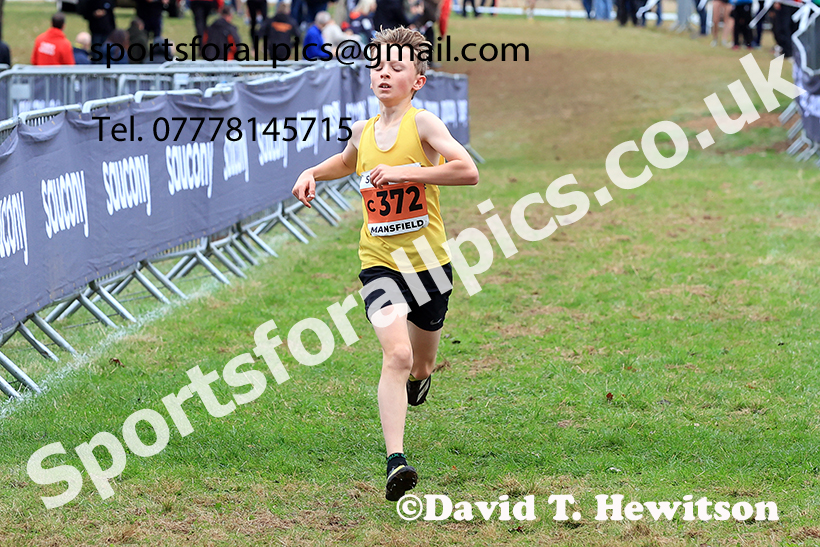 Boys Under-13s 2024 National Cross Country Relays, Berry Hill Park, Mansfield.   Photo: David T. Hewitson/Sports for All Pic
